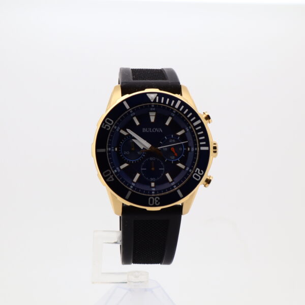 Bulova Yellow Tone Blue Dial Watch