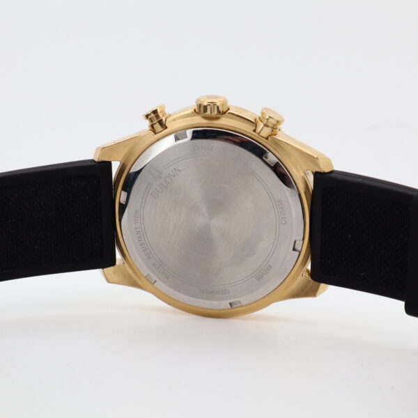 Bulova Yellow Tone Blue Dial Watch