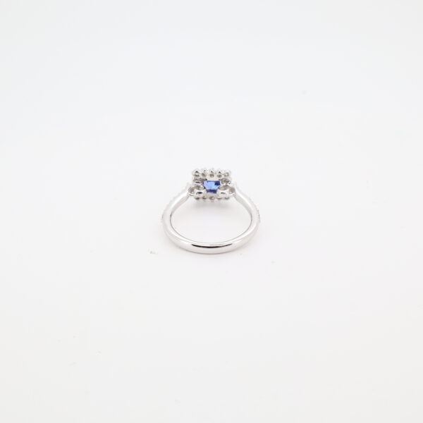 14KW Sapphire and Diamond Engagement Ring