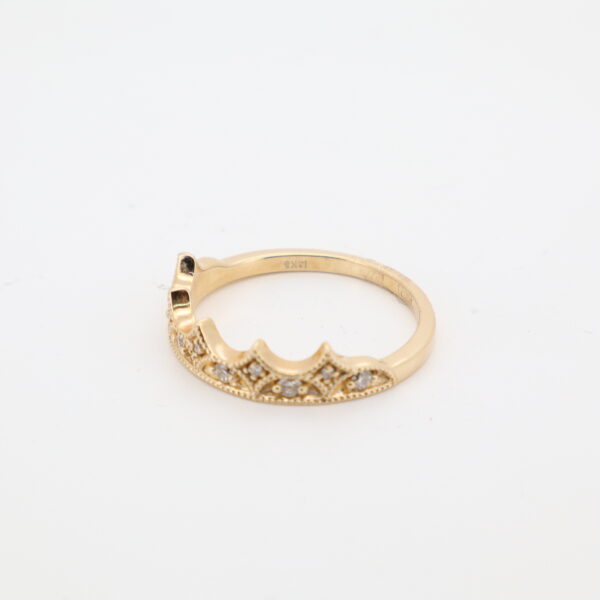 14KY Diamond Stackable Crown Ring