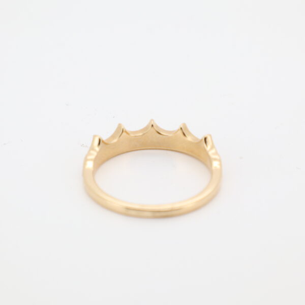 14KY Diamond Stackable Crown Ring