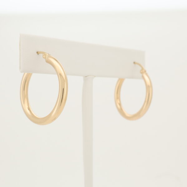 14KY 1" Hoop Earrings
