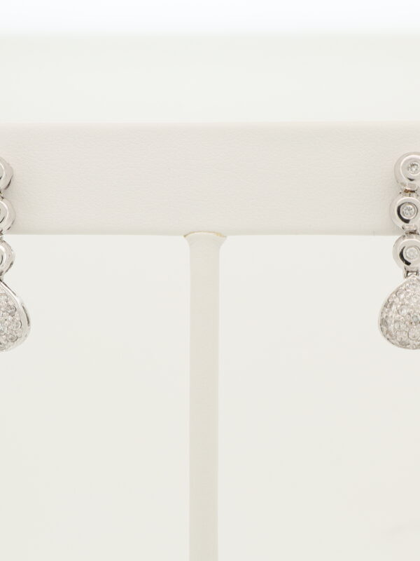 18KW Diamond Dangle Earrings