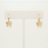 14KY CZ Butterfly Dangle Earrings