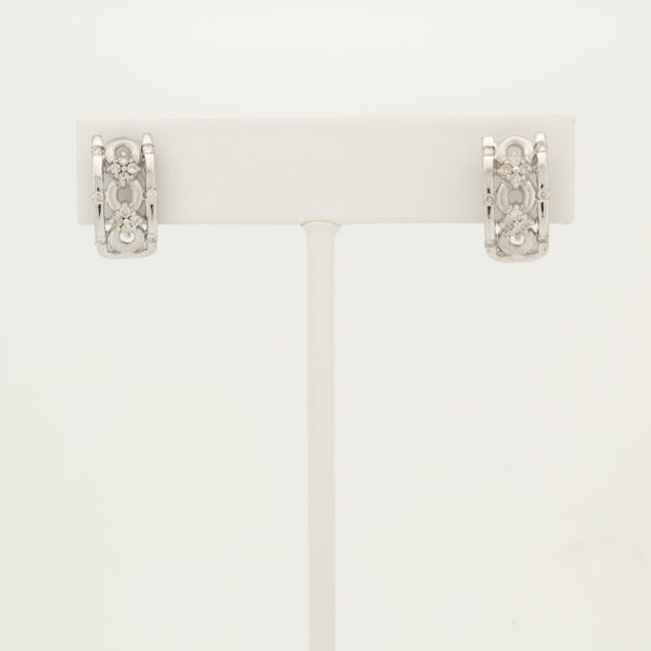 14KW Diamond Lever Back Earrings