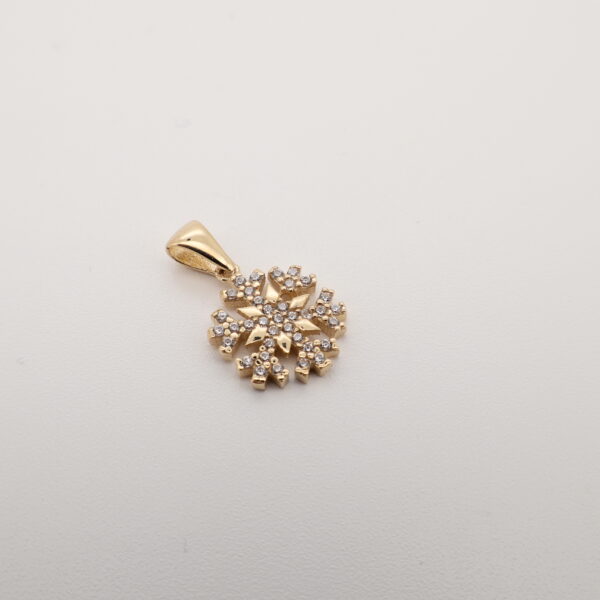14KY CZ Snowflake Charm