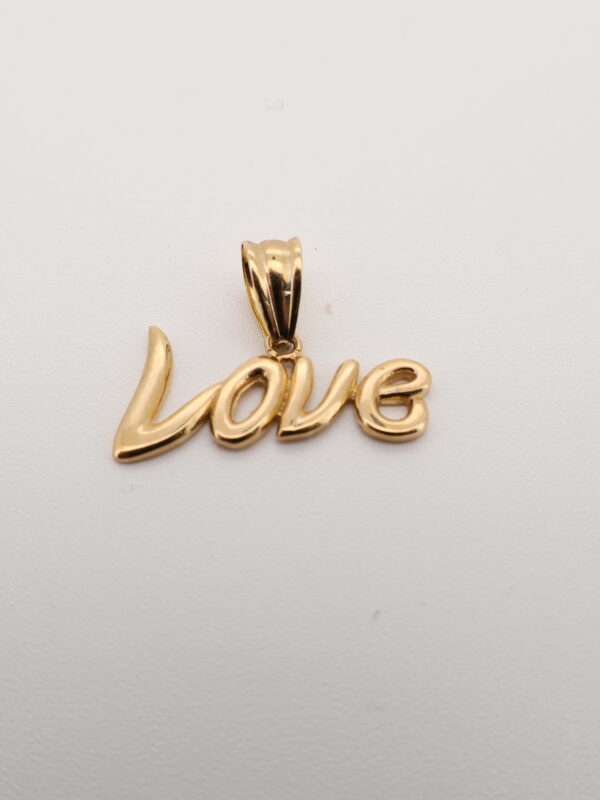 14KY "Love" Charm