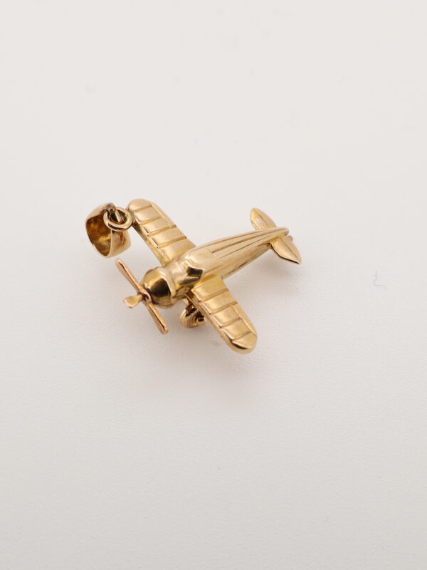 14KY Airplane Charm