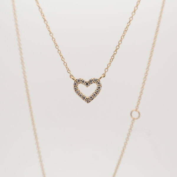 14KY Diamond Heart Necklace