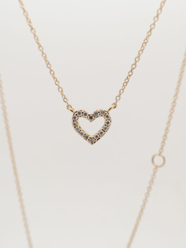 14KY Diamond Heart Necklace