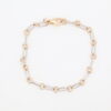 14K Two Tone Link Bracelet